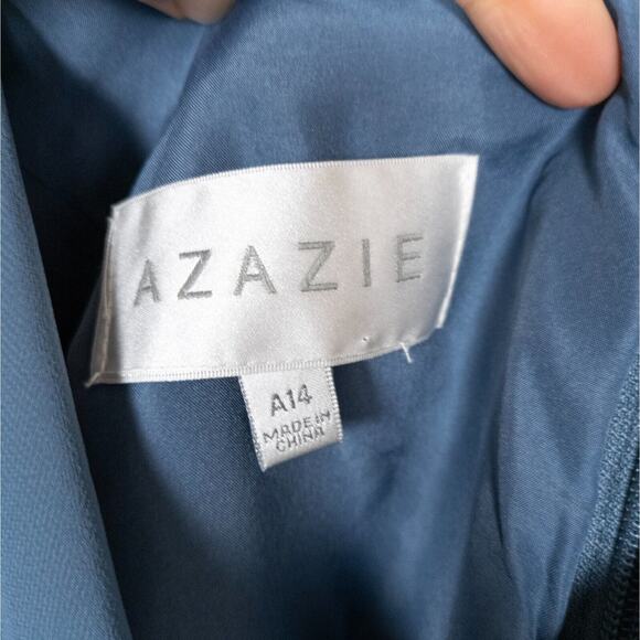 AZAZIE Yetta Maternity Dress Twilight A-Line V-Neck Gathered Chiffon Women's A14 - Picture 4 of 7